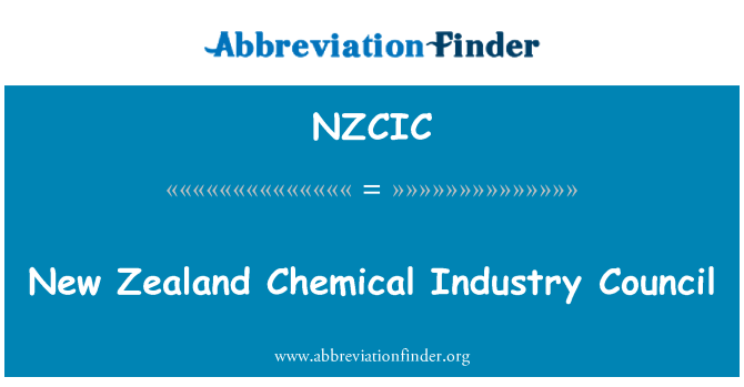 NZCIC: New Zealand Chemical Industry Council