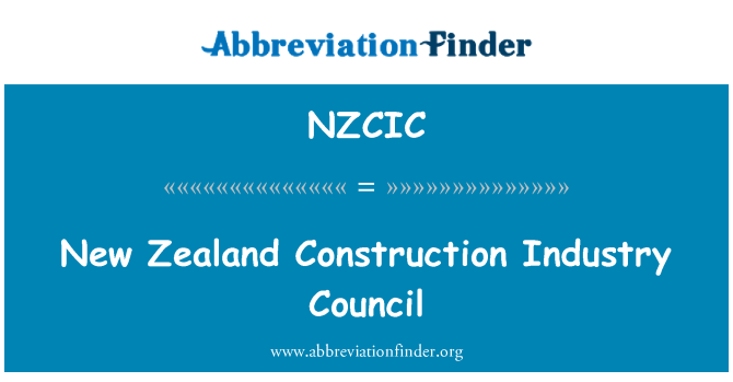 NZCIC: New Zealand Construction Industry Council