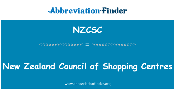 NZCSC: Nova Zelanda Consell de Centres comercials
