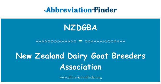 NZDGBA: Nieuw-Zeeland zuivel geit fokkers Association