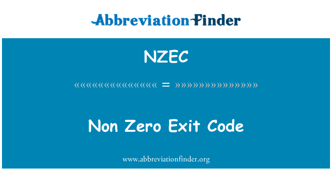 NZEC: Code de sortie non nul