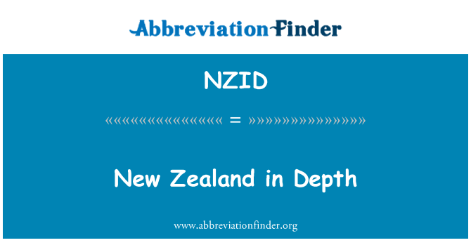 NZID: Νέα Ζηλανδία σε βάθος