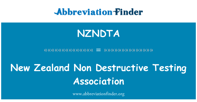 NZNDTA: New Zealand Zerstörungsfreie Prüfung Association