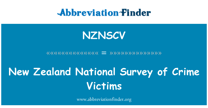 NZNSCV: Nouvèl Zelann nasyonal sondaj viktim krim yo