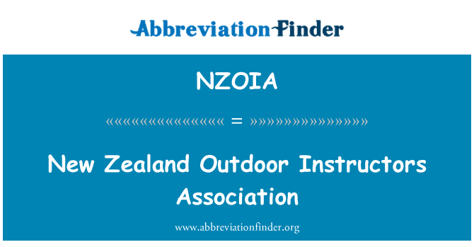 NZOIA: New Zealand Outdoor Instructors Association