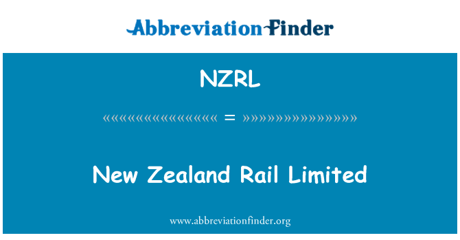 NZRL: New Zealand Rail Limited