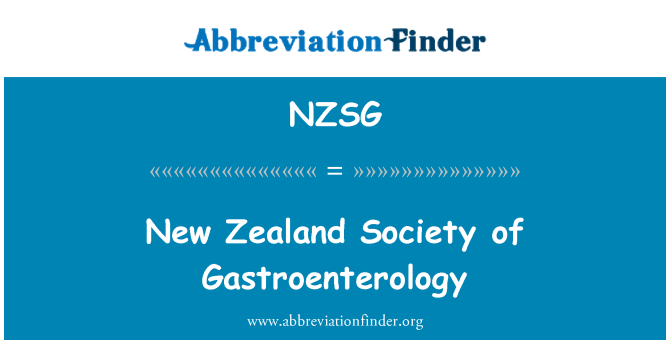 NZSG: Uus-Meremaa ühiskonna Gastroenteroloogia