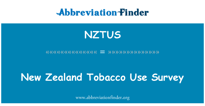 NZTUS: Encuesta de uso de tabaco de Nueva Zelanda