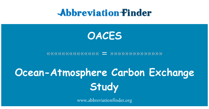 OACES: Ocean-atmosfè Carbon echanj etid