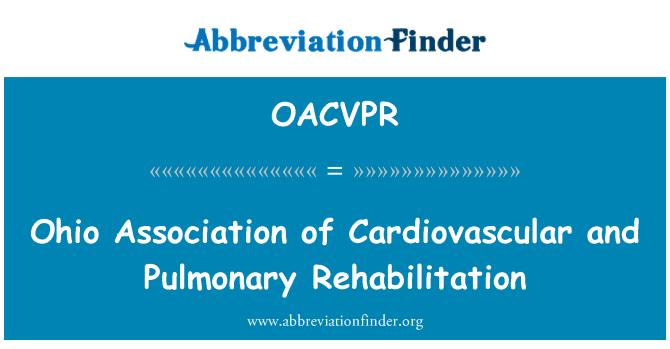 OACVPR: Kardiyovasküler ve pulmoner rehabilitasyon Derneği Ohio