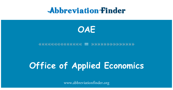 OAE: Büro für angewandte Wirtschaftswissenschaften