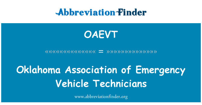 OAEVT: Oklahoma Associação de técnicos de veículos de emergência