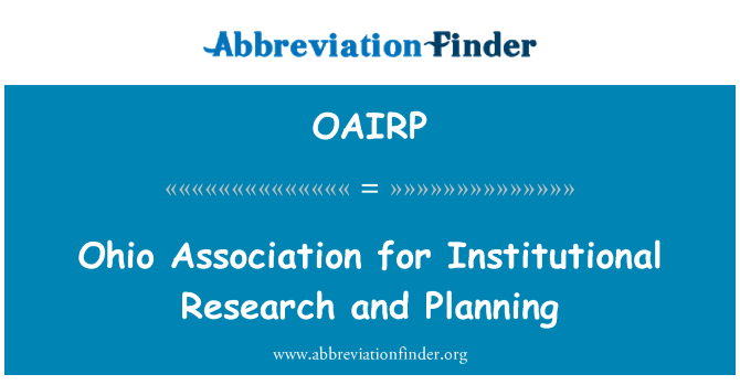 OAIRP: 制度上の研究および計画のためのオハイオ州の協会