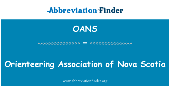 OANS: Orienteering Association of Nova Scotia