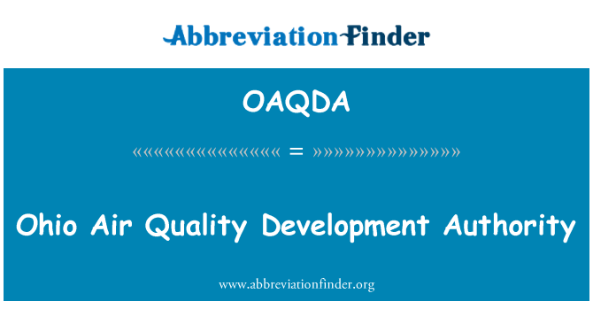 OAQDA: オハイオ州空気品質開発局