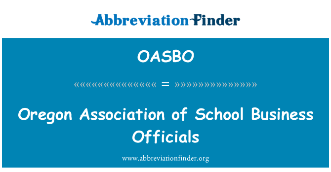 OASBO: Oregon-Verein der Schule Business Beamten