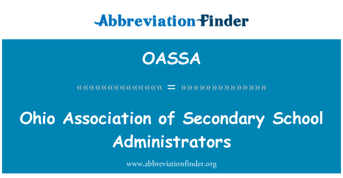 OASSA: Ohio Association of administrator sekolah menengah