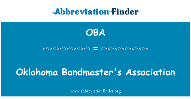 OBA: Oklahoma Bandmaster asosiyasyon