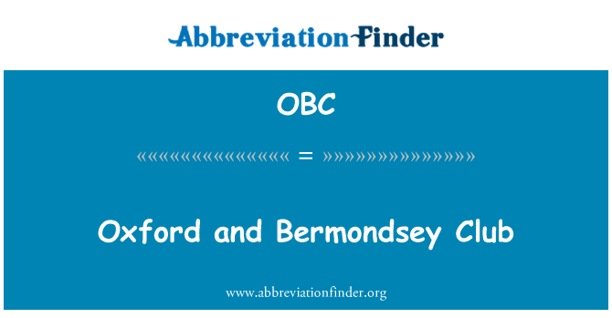 OBC: Oxford and Bermondsey Club