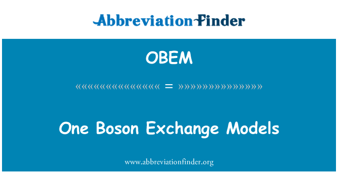 OBEM: ایک بوسون Exchange ماڈل