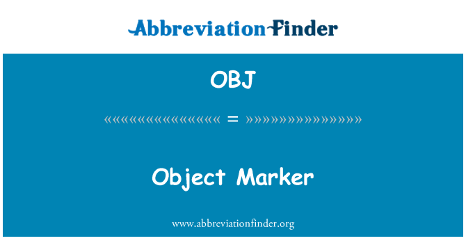 OBJ: Objekta marķieri