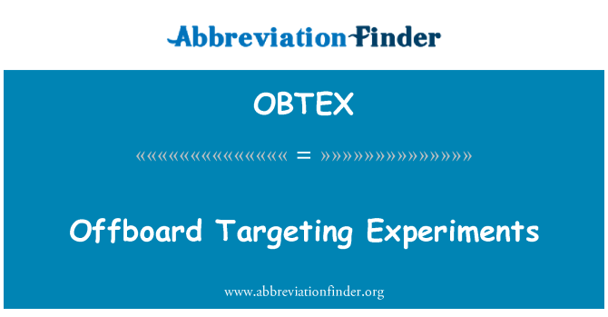 OBTEX: Offboard با هدف قرار دادن آزمایش