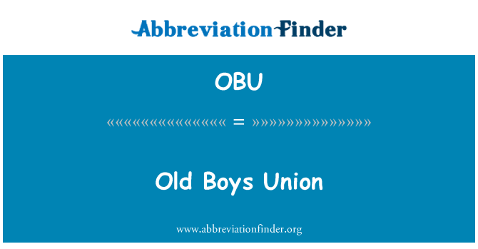 OBU: Old Boys Kesatuan