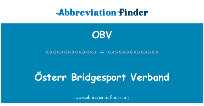 OBV: Österr Bridgesport Verband