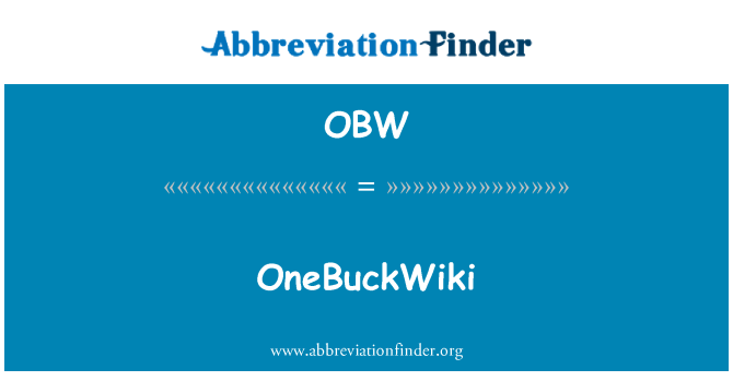 OBW: OneBuckWiki