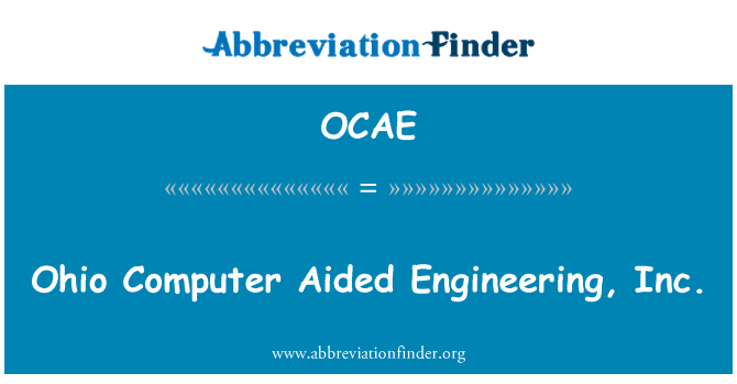 OCAE: Ohio Computer Aided Engineering, Inc.