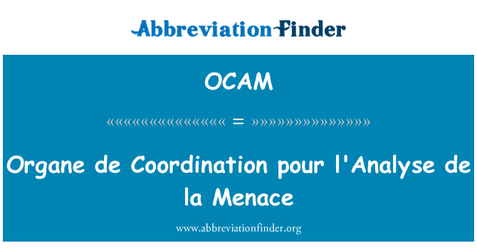 OCAM: Organe de penyelarasan tuangkan l'Analyse de la tekanan