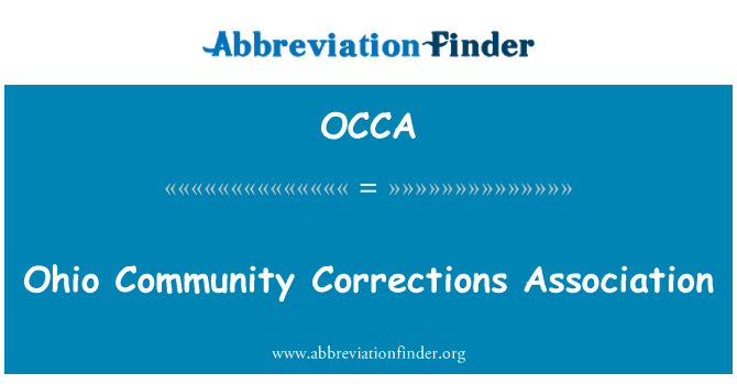 OCCA: Ohio comunitat correccions Associació