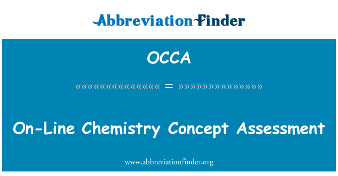 OCCA: On-Line kemi koncept vurdering
