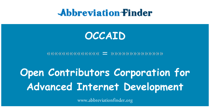 OCCAID: شرکت همکاران باز برای توسعه اینترنت پیشرفته