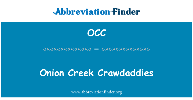 OCC: 양파 크릭 Crawdaddies