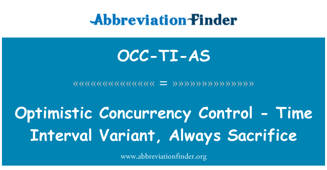 OCC-TI-AS: Управление оптимистичным параллелизмом - вариант интервала времени, всегда жертву