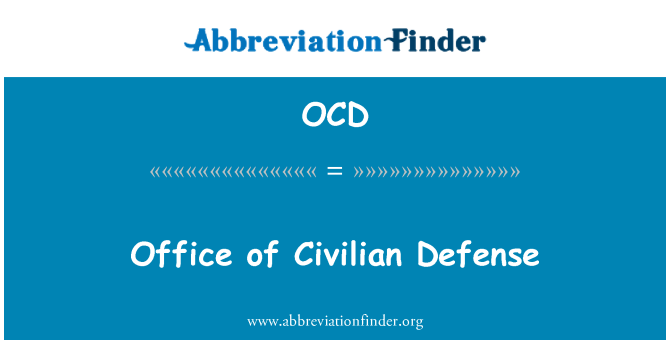 OCD: Oficina de defensa civil