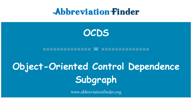 OCDS: שליטה מונחה התלות Subgraph