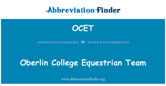 OCET: Zespół jeździeckich Oberlin College