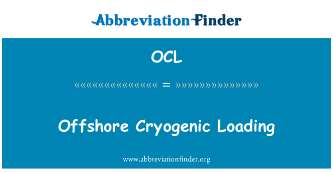 OCL: Carga criogénico offshore