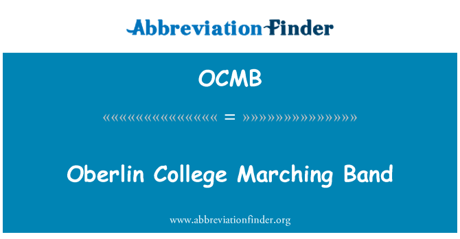 OCMB: Oberlin kolèj defile bann