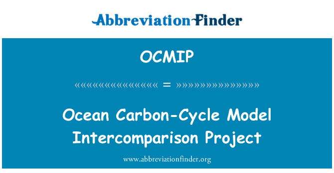 OCMIP: Progetto di intercomparazione modello Ocean-ciclo del carbonio