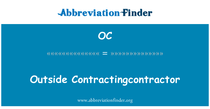 OC: Ārpus Contractingcontractor