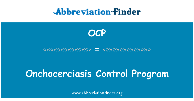 OCP: Onchocerciasis kontrollprogrammet