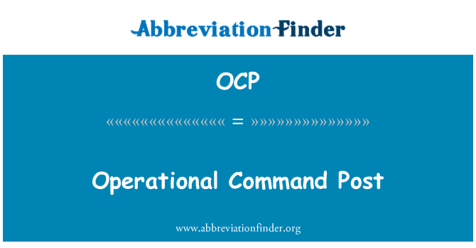 OCP: Operativa kommando Post