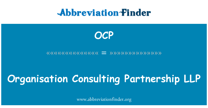 OCP: Organisationen Consulting partnerskap LLP