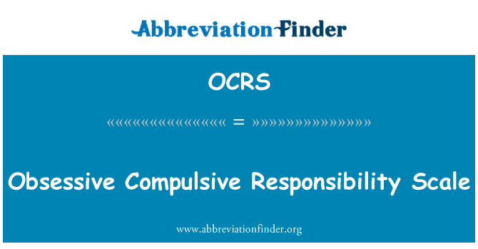 OCRS: Obsesīvi kompulsīvi atbildības mērogu