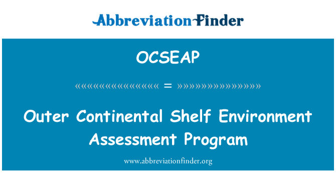 OCSEAP: Programa vrednotenja okolja Outer epikontinentalnega pasu