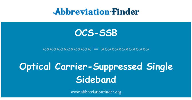 OCS-SSB: Ottika trasportatur-soppressi waħda Sideband