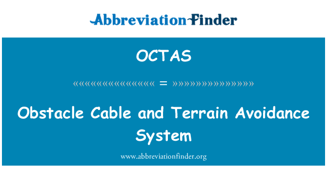 OCTAS: Cebl rhwystr a thir osgoi System